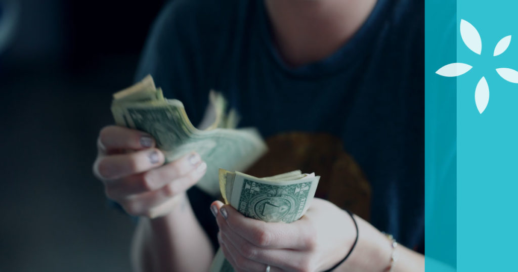 Woman Counting Money